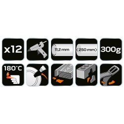 Ragasztópatron, 11x250mm, 12db, 300g, fekete (17-173) Ragasztópatron, 11x250mm, 12db, 300g, fekete (17-173)