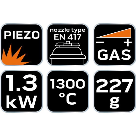 Gázforrasztó készlet, fej+ eldobható palack (EN 417, 227g) (20-041)