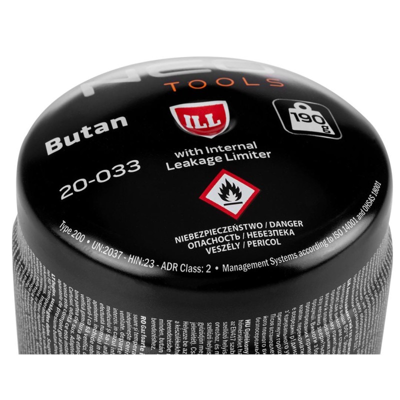 Gázforrasztó, perzselő, gázégő 4db tartállyal, 190g, szelepes tartállyal (20-045)