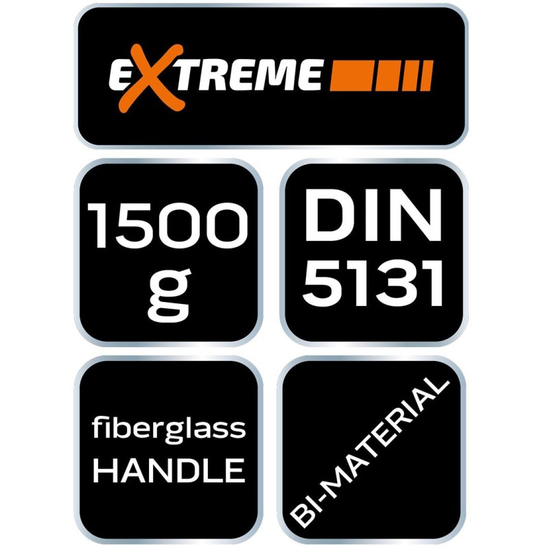 Fejsze 1500g, üvegszálas, kétkomponensű nyél (27-124) Fejsze 1500g, üvegszálas, kétkomponensű nyél (27-124)