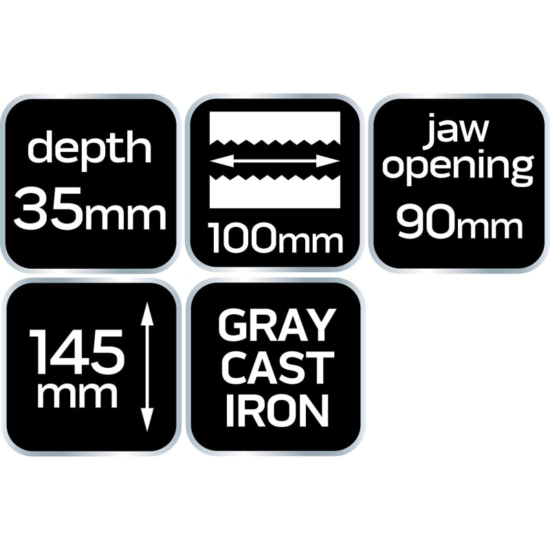 Gépsatu, 2 irányban állítható 100mm (35-035) Gépsatu, 2 irányban állítható 100mm (35-035)