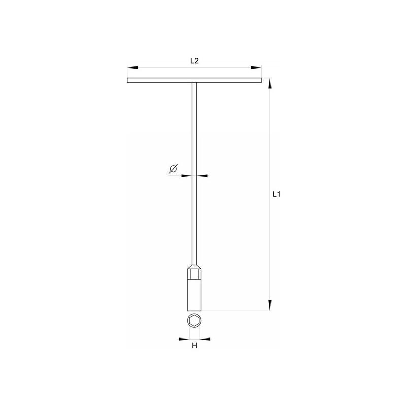 YATO T-kulcs 8 mm / 310 mm CrV (YT-1571)