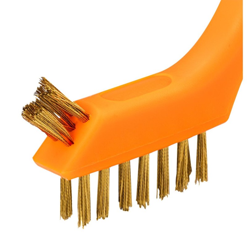 Drótkefe készlet 3db, 3x7 sor, Acél, műanyag és sárgaréz szálas kefék (39-100)