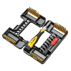 Bitkészlet racsnis hajtószárral 37db (39D343)