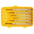 Műszerész, Precíziós Csavarhúzó készlet, CRV, 6db, lapos: 1,4, 2,0, 2,4mm, kereszt: PH00, PH0, PH2 (39D559)