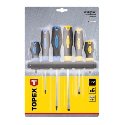 Csavarhúzó készlet 6db, fali tartóval (39D886) Csavarhúzó készlet 6db, fali tartóval (39D886)