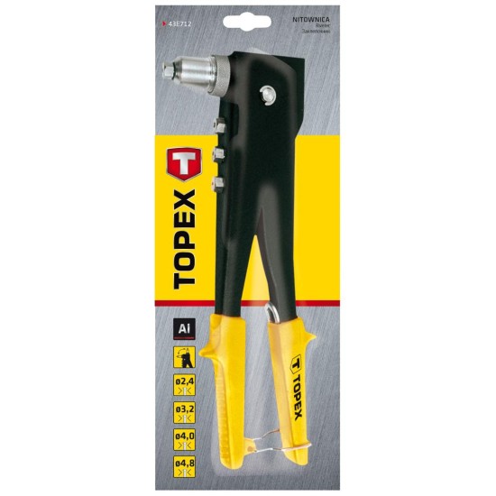 POPSZEGECSHÚZÓ 270MM, Kétirányú fejbeállítás, 2.4, 3.2, 4.0, 4.8mm (43E712)