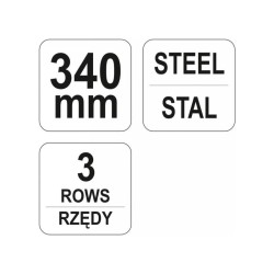 YATO Drótkefe 3 soros hajlított műanyag nyéllel (YT-6330)