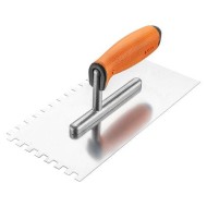 Acél simító, fogazott, rozsdamentes, 270x128mm, 8x8x8mm, kétkomponensű markolat (50-168) Acél simító, fogazott, rozsdamentes, 270x128mm, 8x8x8mm, kétkomponensű markolat (50-168)