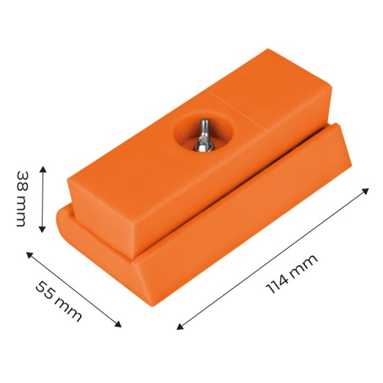 Csiszolótuskó, gumi, csavaros, 114x55x38mm (50-260)