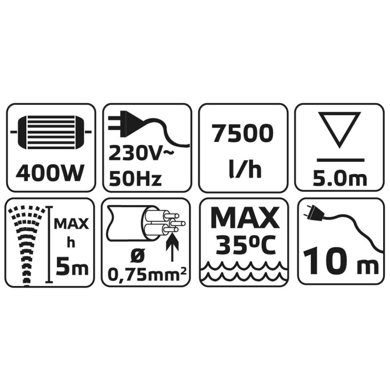 Szennyvízszivattyú 400W (52G441)