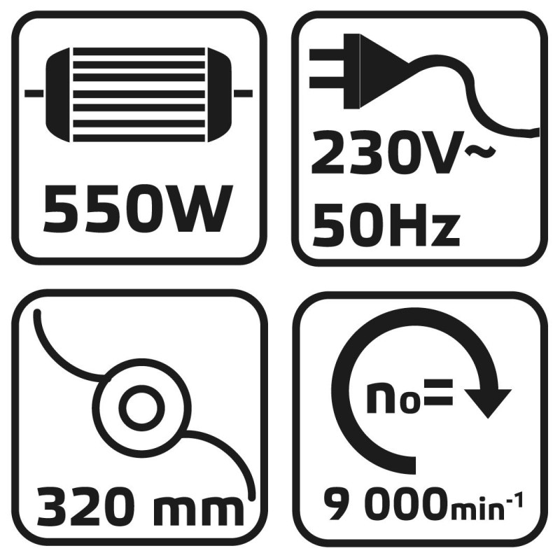 Fűszegélynyíró 550W, 2in1, vágásszélesség: 330mm (52G552)