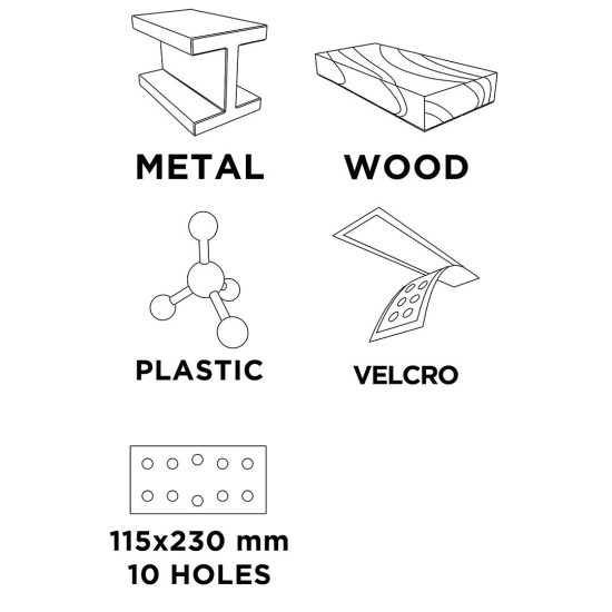 Csiszolópapír tépőzáras 115 x 230mm, K60, lyukas, 5db (54H002)