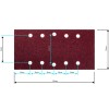 Csiszolópapír tépőzáras 115 x 230mm, K80, lyukas, 5db (54H003)