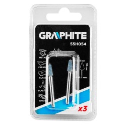 Csapos csiszolókő 5x10mm, kúp, szár 3.2mm, 3db (55H054) Csapos csiszolókő 5x10mm, kúp, szár 3.2mm, 3db (55H054)
