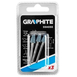 Csapos csiszolókő 8x12mm, kúp, szár 3.2mm, 3db (55H055) Csapos csiszolókő 8x12mm, kúp, szár 3.2mm, 3db (55H055)