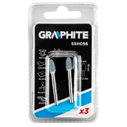 Csapos csiszolókő 6x10mm, töltény, szár 3.2mm, 3db (55H056) Csapos csiszolókő 6x10mm, töltény, szár 3.2mm, 3db (55H056)