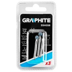 Csapos csiszolókő 6mm, gömb, szár 3.2mm, 3db (55H058) Csapos csiszolókő 6mm, gömb, szár 3.2mm, 3db (55H058)