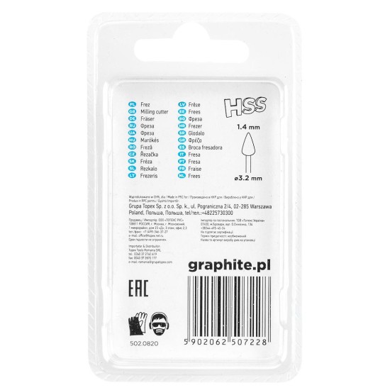 Csapos turbómaró 1.4mm, kúp, szár 3.2mm, 2db (55H065)