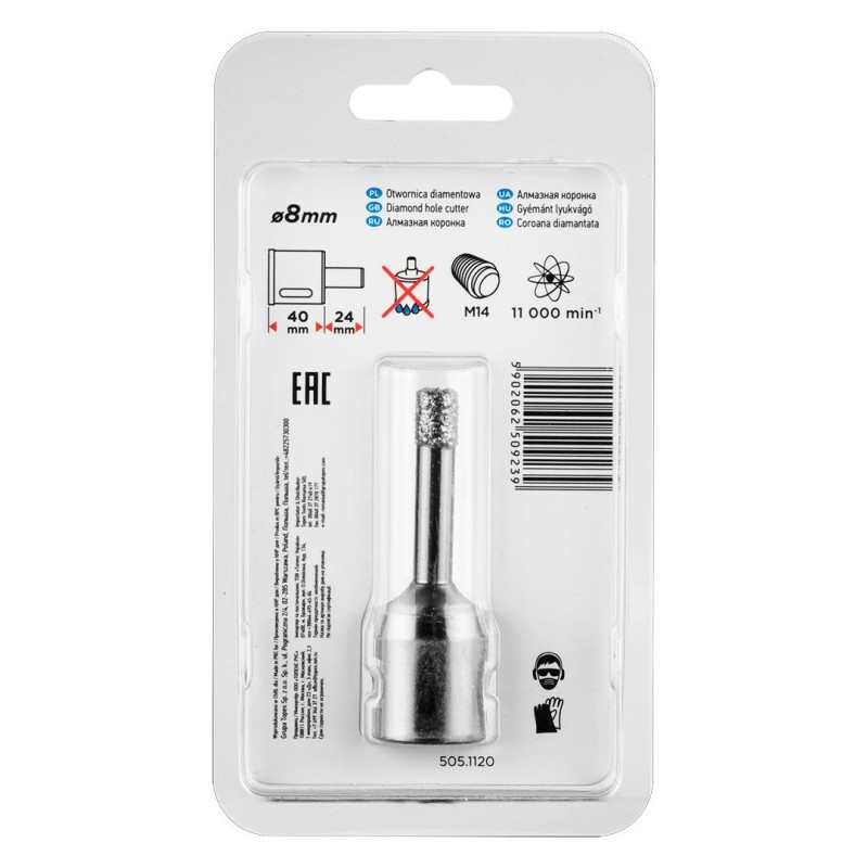 Körkivágó, gyémántos 10mm x M14 (55H302) Körkivágó, gyémántos 10mm x M14 (55H302)