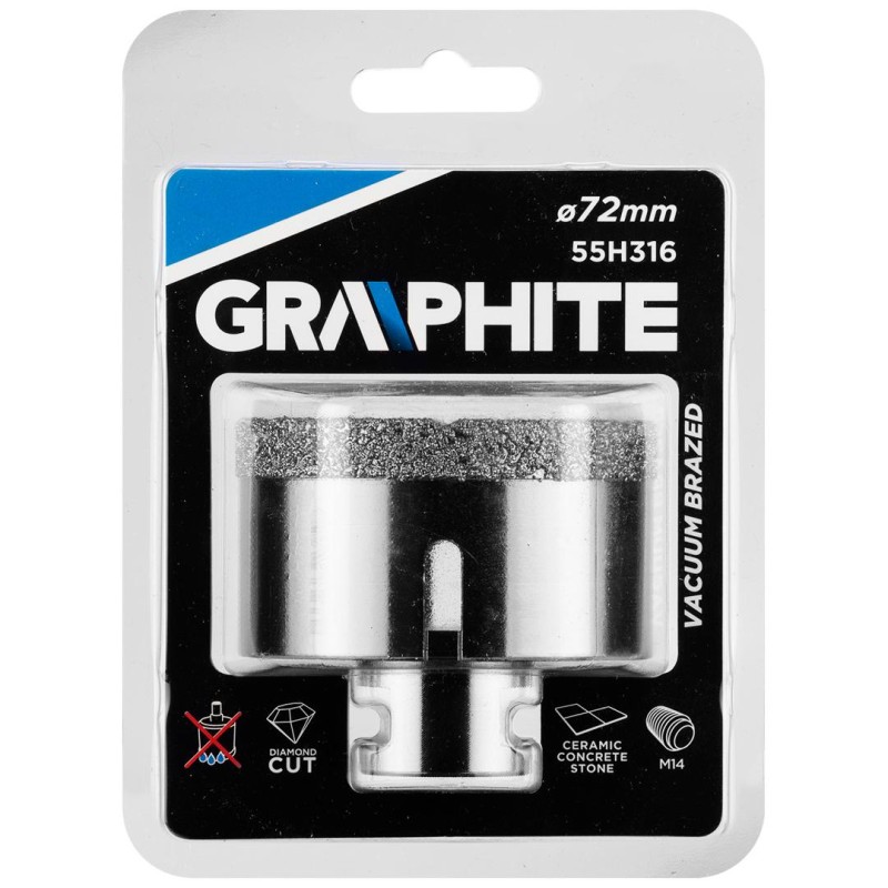 Körkivágó, gyémántos 72mm x M14 (55H316) Körkivágó, gyémántos 72mm x M14 (55H316)