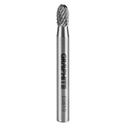 Keményfém marófej, turbómaró, E csepp, ovális, 6x10mm, szár méret: 6x45mm (55H363) Keményfém marófej, turbómaró, E csepp, ovális, 6x10mm, szár méret: 6x45mm (55H363)