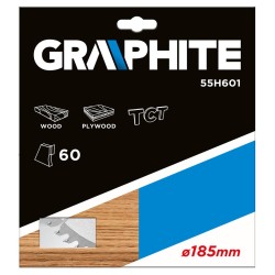 Körfűrészlap keményfém fogakkal, 185x30mm, 60 fog (55H601) Körfűrészlap keményfém fogakkal, 185x30mm, 60 fog (55H601)