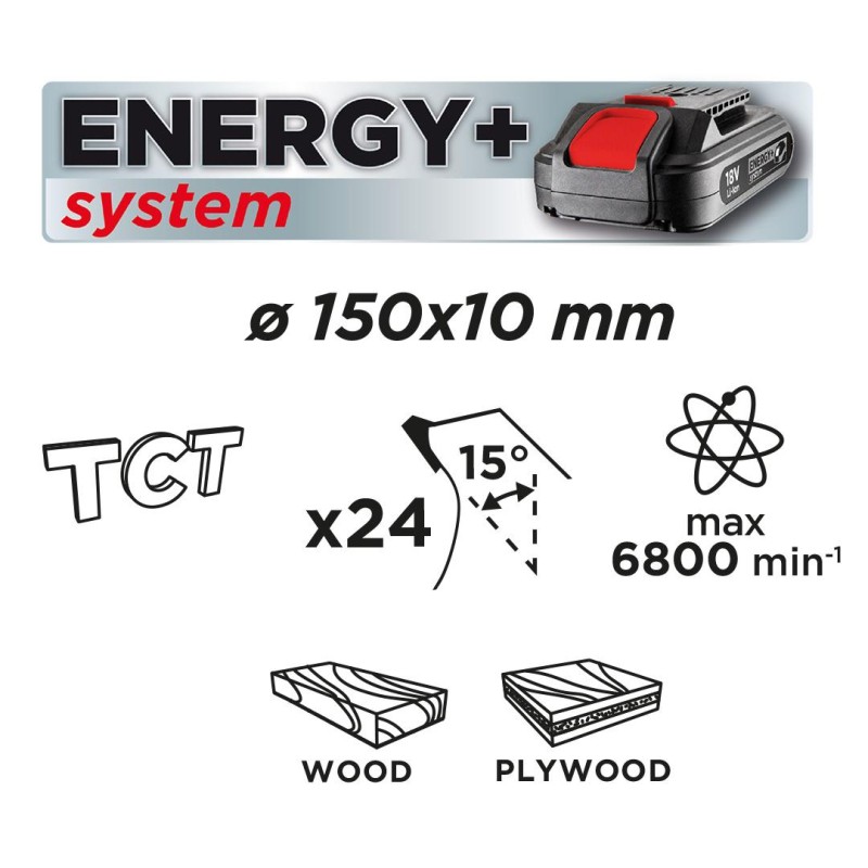 Körfűrészlap, keményfém, 150X10, 1,6mm, Z24, 58G008-hoz, Energy+ (55H666) Körfűrészlap, keményfém, 150X10, 1,6mm, Z24, 58G008-hoz, Energy+ (55H666)