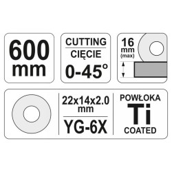 YATO Csempevágó 600 mm 1 sínes (YT-3707)