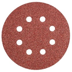Csiszolópapír, tépőzáras 125mm, K40, 8 lyukkal, 5db (55H939) Csiszolópapír, tépőzáras 125mm, K40, 8 lyukkal, 5db (55H939)