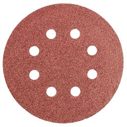 Csiszolópapír, tépőzáras 125mm, K60, 8 lyukkal, 5db (55H940) Csiszolópapír, tépőzáras 125mm, K60, 8 lyukkal, 5db (55H940)