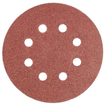 Csiszolópapír, tépőzáras 125mm, K80, 8 lyukkal, 5db (55H941)