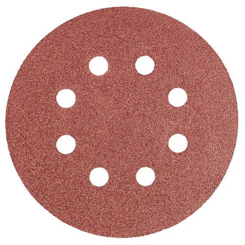 Csiszolópapír, tépőzáras 125mm, K80, 8 lyukkal, 5db (55H941)