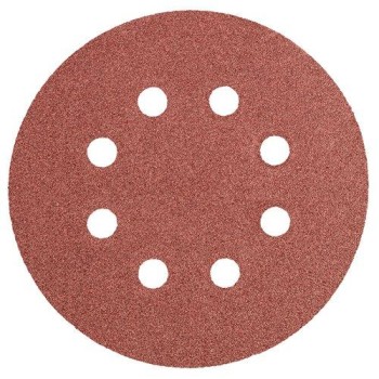 Csiszolópapír, tépőzáras 125mm, K100, 8 lyukkal, 5db (55H942)