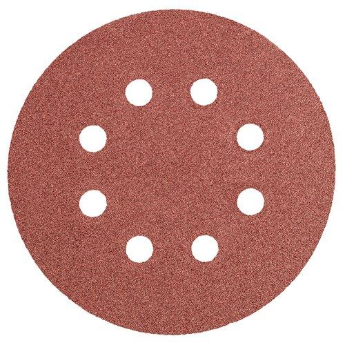 Csiszolópapír, tépőzáras 125mm, K100, 8 lyukkal, 5db (55H942)