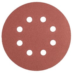 Csiszolópapír, tépőzáras 125mm, K240, 8 lyukkal, 5db (55H944) Csiszolópapír, tépőzáras 125mm, K240, 8 lyukkal, 5db (55H944)