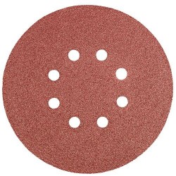 Csiszolópapír, tépőzáras 150mm, K80, 8 lyukkal, 5db (55H947) Csiszolópapír, tépőzáras 150mm, K80, 8 lyukkal, 5db (55H947)