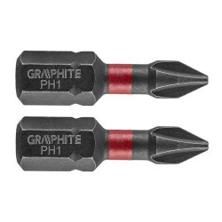 Torziós ütvecsavarozó bit PH1x25mm, 2db (56H500) Torziós ütvecsavarozó bit PH1x25mm, 2db (56H500)