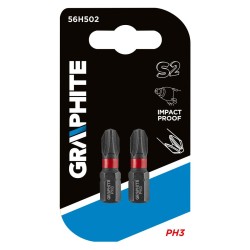 Torziós ütvecsavarozó bit PH3x25mm, 2db (56H502) Torziós ütvecsavarozó bit PH3x25mm, 2db (56H502)
