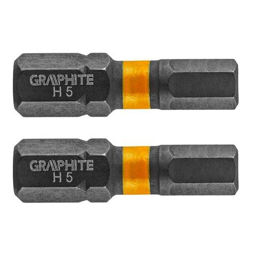 Torziós ütvecsavarozó bit, hatlapú, 5x25mm, 2db (56H508)