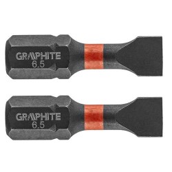 Torziós ütvecsavarozó bit SL6.5x25mm, 2db (56H511) Torziós ütvecsavarozó bit SL6.5x25mm, 2db (56H511)
