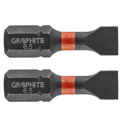 Torziós ütvecsavarozó bit SL6.5x25mm, 2db (56H511)