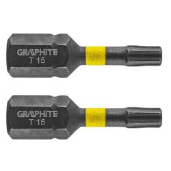 Torziós ütvecsavarozó bit TX15x25mm, 2db (56H512) Torziós ütvecsavarozó bit TX15x25mm, 2db (56H512)