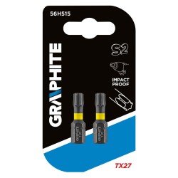 Torziós ütvecsavarozó bit TX27x25mm, 2db (56H515) Torziós ütvecsavarozó bit TX27x25mm, 2db (56H515)