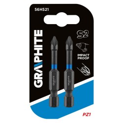 Torziós ütvecsavarozó bit PZ1x50mm, 2db (56H521) Torziós ütvecsavarozó bit PZ1x50mm, 2db (56H521)