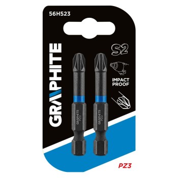 Torziós ütvecsavarozó bit PZ3x50mm, 2db (56H523) Torziós ütvecsavarozó bit PZ3x50mm, 2db (56H523)