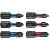 Torziós ütvecsavarozó bit PH1/2/3, PZ1/2/3x25mm, 6db (56H540)
