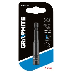 Csavarbehajtó ütvecsavarozókhoz, hatlapú, mágneses, 6mm (56H550) Csavarbehajtó ütvecsavarozókhoz, hatlapú, mágneses, 6mm (56H550)