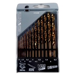 Csigafúró készlet HSS-Cobalt, 1.5 - 6.5mm, 13db (57H088) Csigafúró készlet HSS-Cobalt, 1.5 - 6.5mm, 13db (57H088)