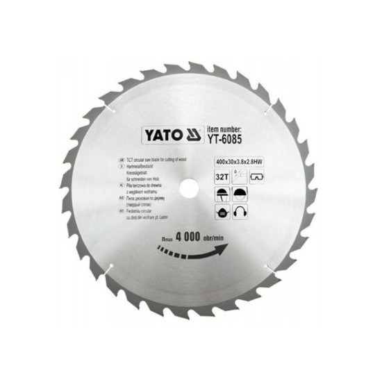 YATO Fűrésztárcsa fához 400 x 30 x 2,8 mm / 32T (YT-6085)